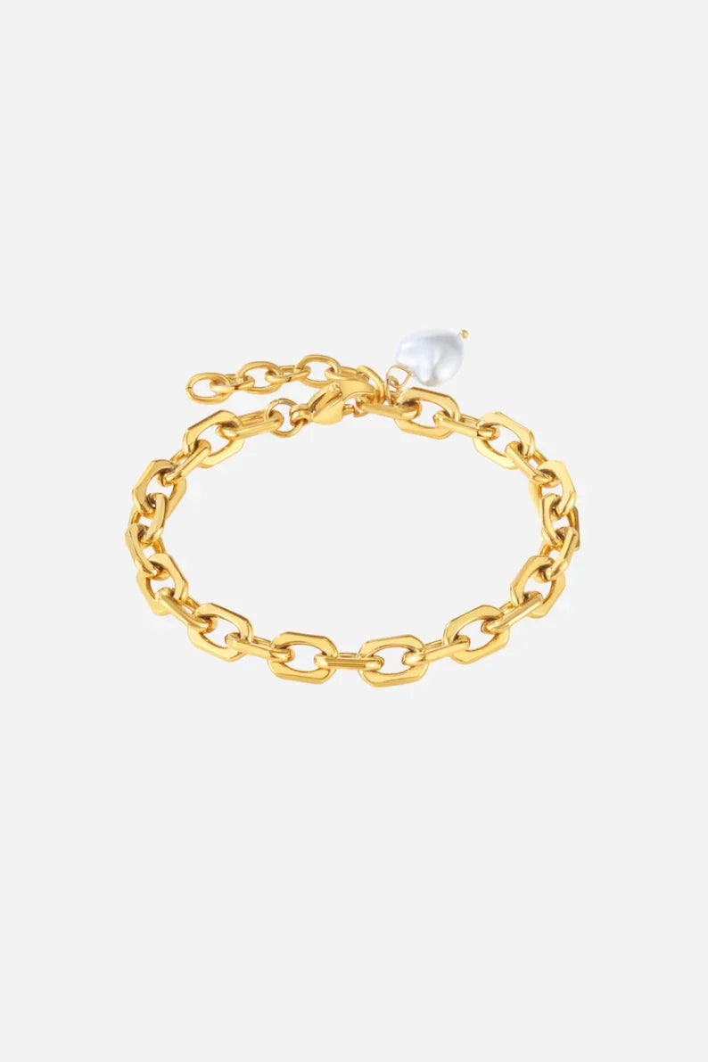Nine - Heart pearl Bracelet - Stilkompagniet.dk
