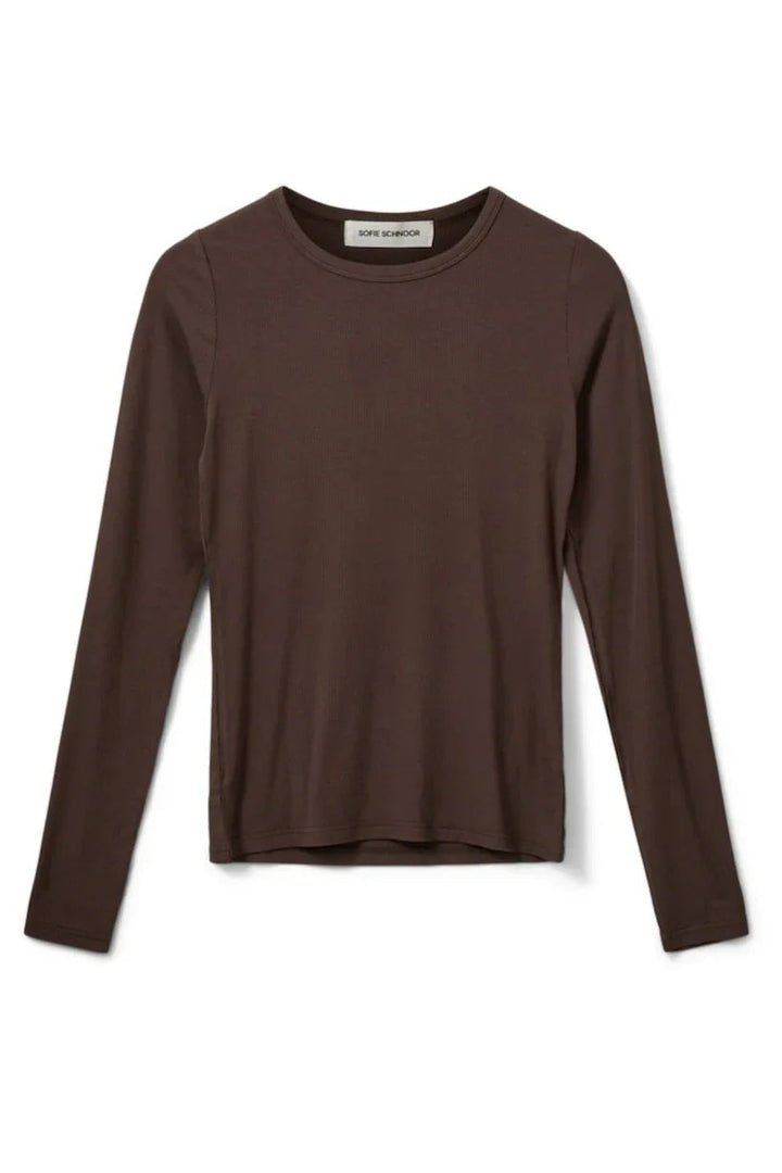 Sofie Schnoor - Langærmet viskose bluse - Brown - Petricia - Stilkompagniet.dk