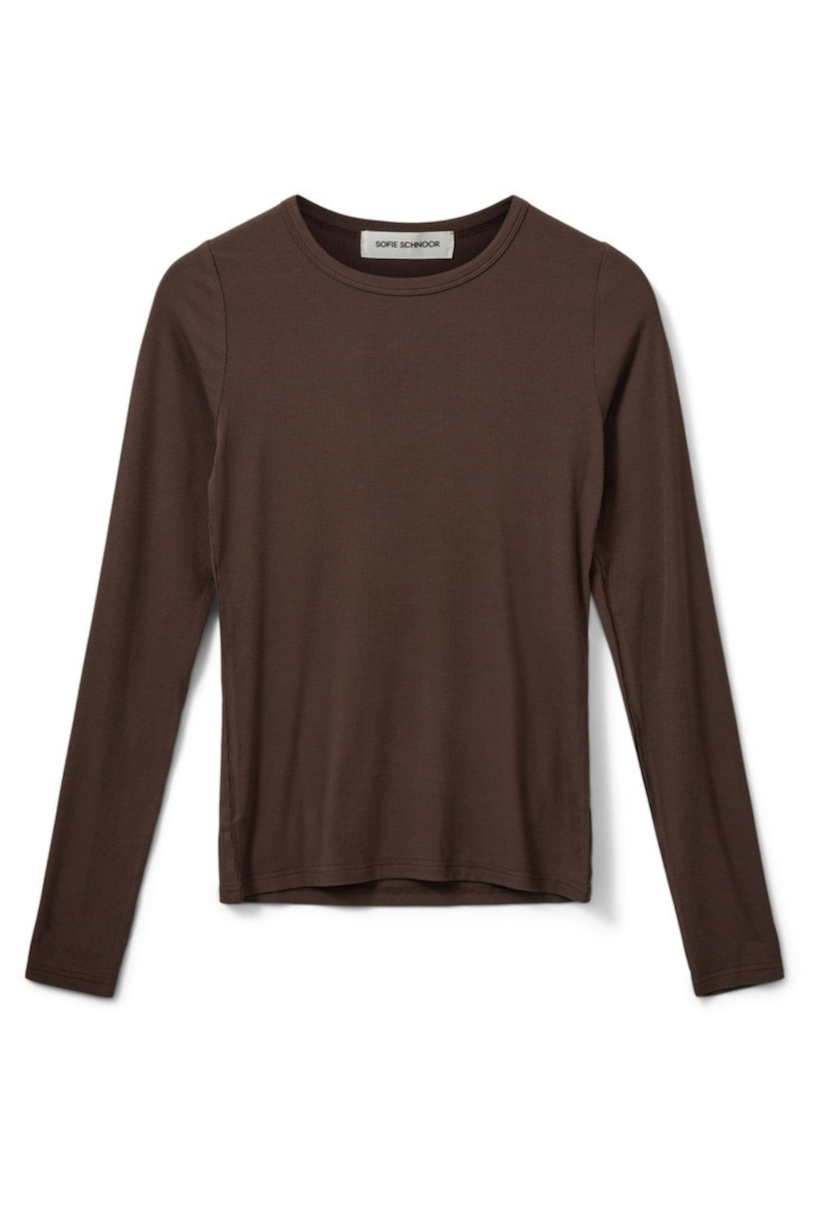 Sofie Schnoor - Langærmet viskose bluse - Brown - Petricia - Stilkompagniet.dk