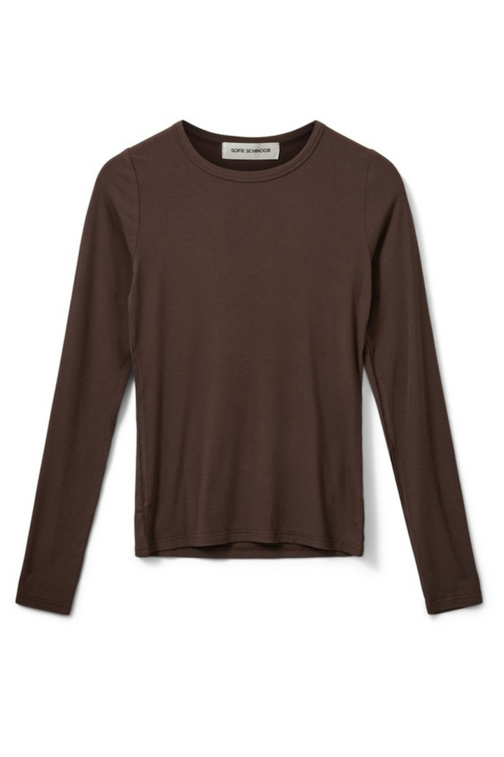 Sofie Schnoor - Langærmet viskose bluse - Brown - Petricia - Stilkompagniet.dk
