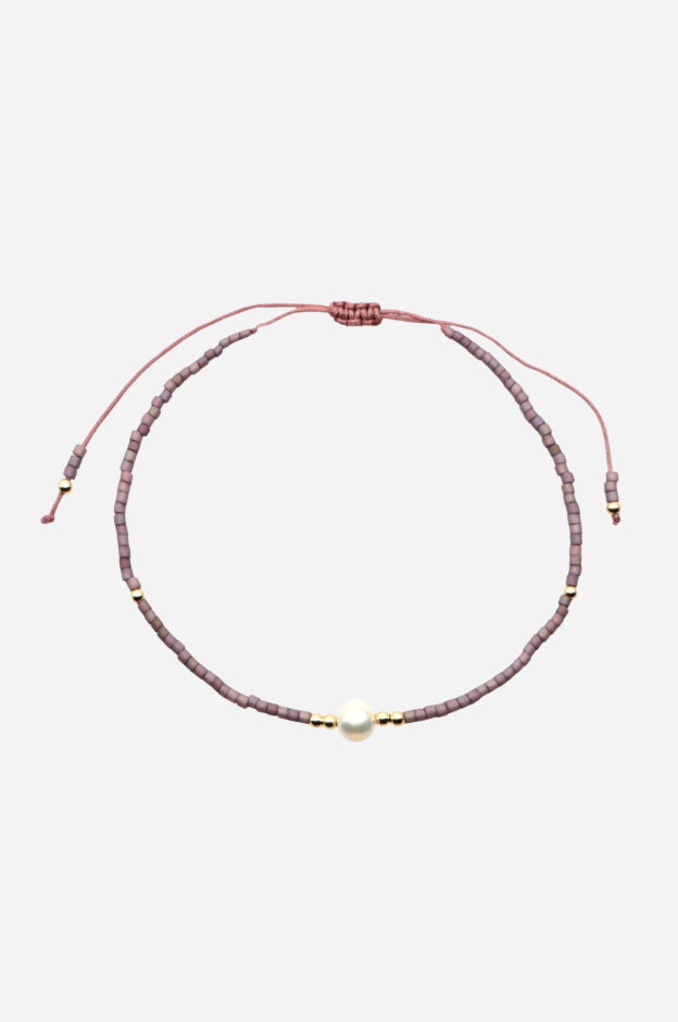 Andcopenhagen - Perlearmbånd - Dusty purple - Holly - Stilkompagniet.dk