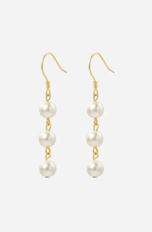 Andcopenhagen Jewelry - Øreringe - 18 karat guldbelagt 925 Sterlingsølv og Ferskvandsperler - Nima