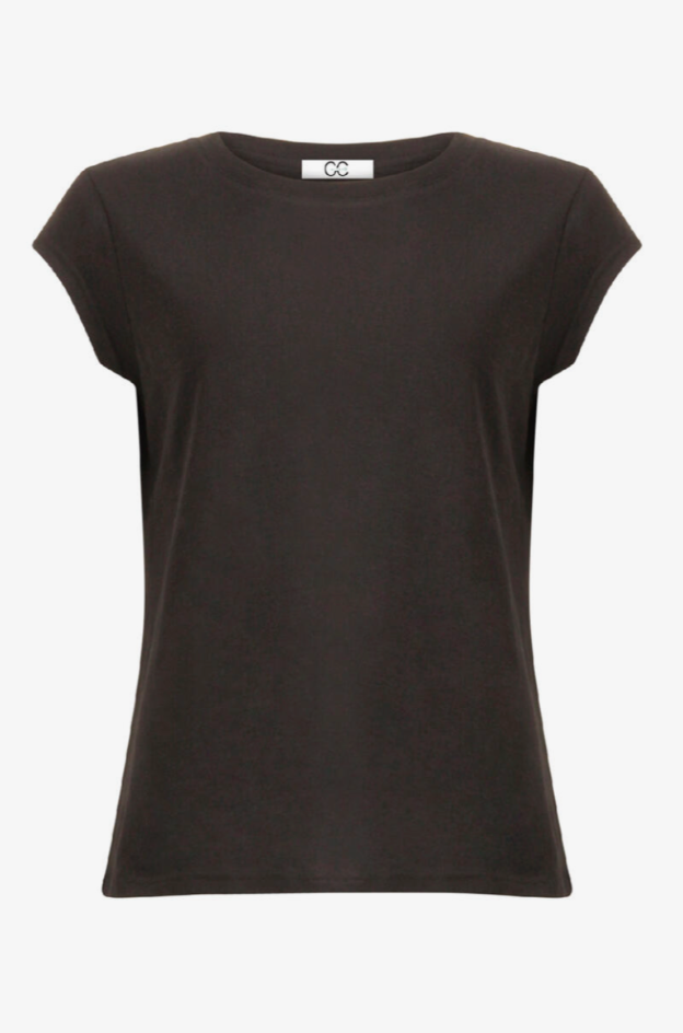 CC Heart - T-shirt - Sort - Basic round neck - Stilkompagniet.dk