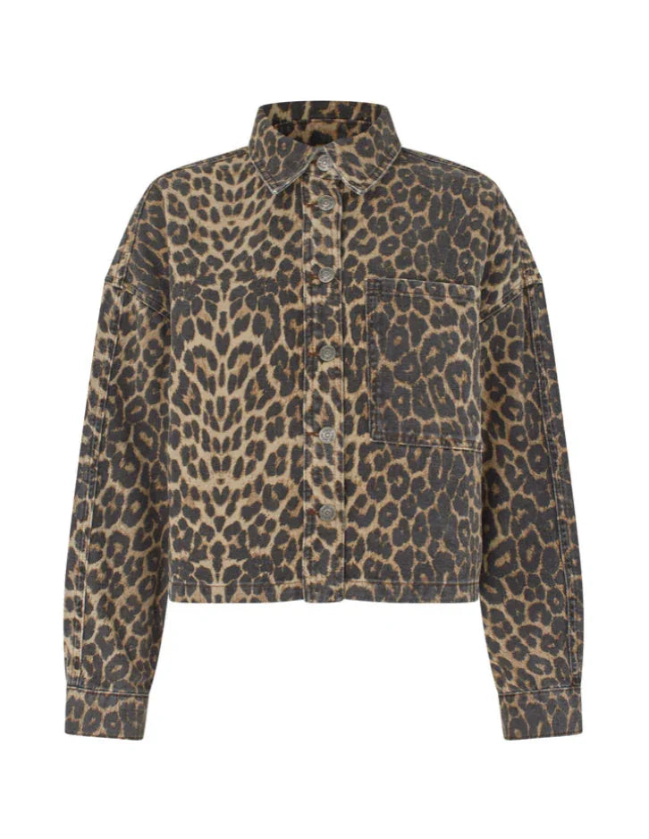 MbyM - Denim Jakke - Leopard - Wanniah - Stilkompagniet.dk
