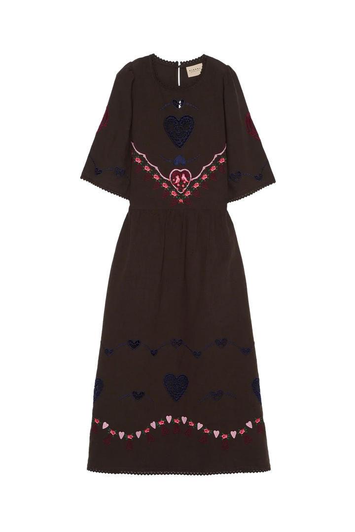 Sissel Edelbo - Kjole - Seal Brown - Sky