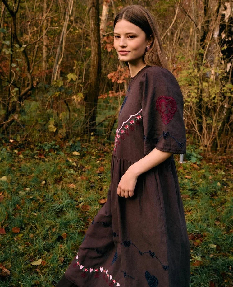 Sissel Edelbo - Kjole - Seal Brown - Sky