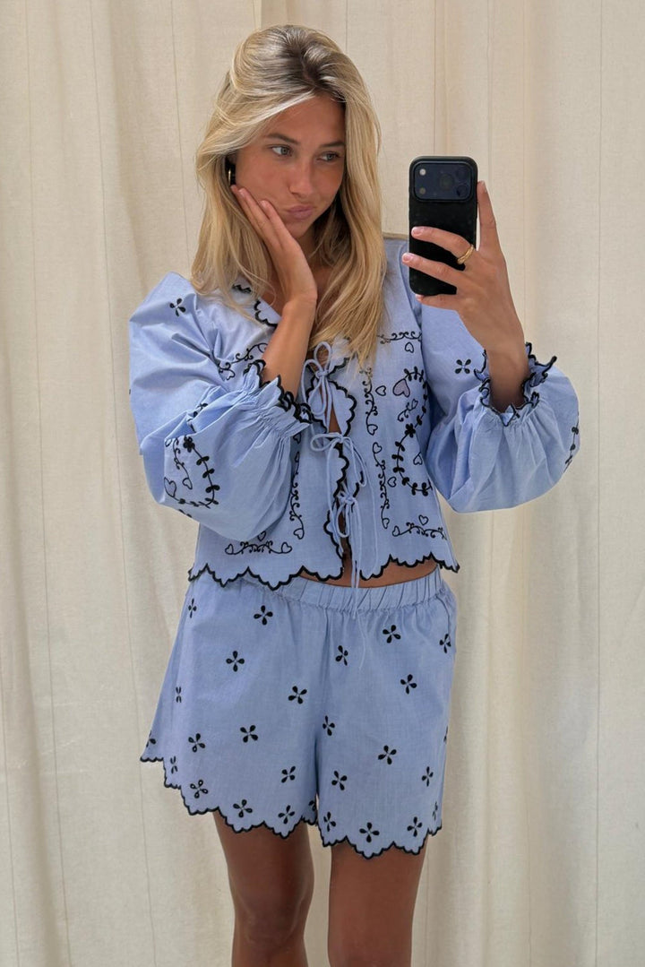 Sissel Edelbo - Shorts - Blue Chambray - Tone