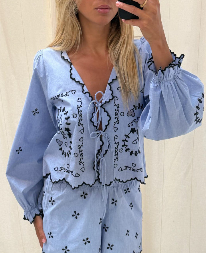 Sissel Edelbo - Top - Blue Chambray - Tone