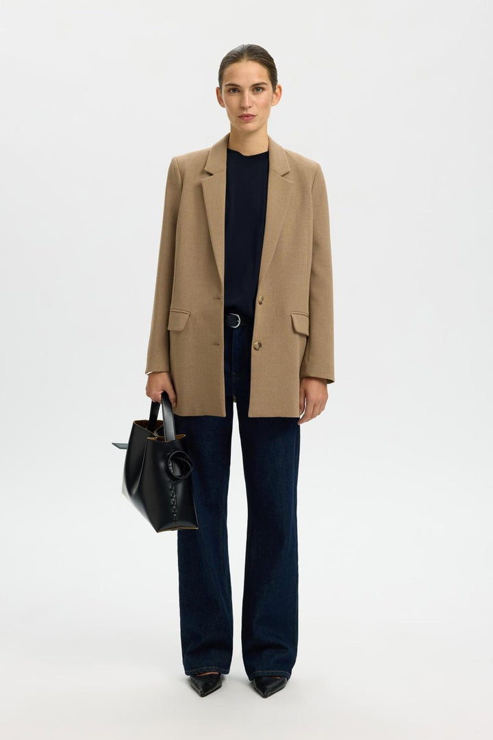 Selected Femme - T-shirt - Oversized Sort - Colwoman