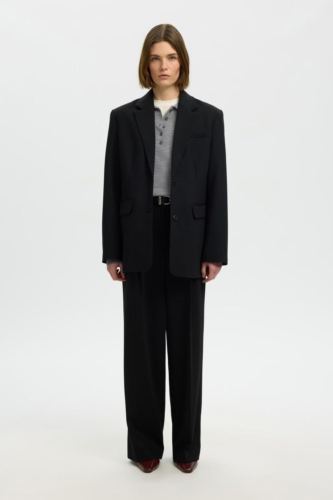 Selected Femme - Trøje - Medium grey melange - Thea