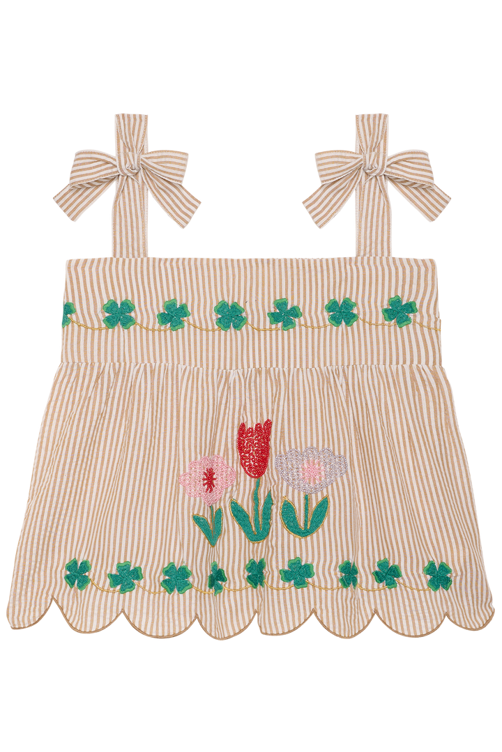 Sissel Edelbo - Top - Sand Stripes - Wenke