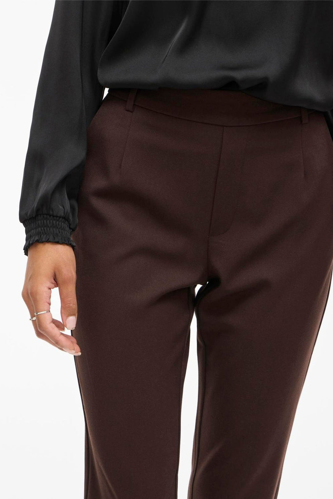 Vila - Bukser - Coffee Bean - Vivarone Slim