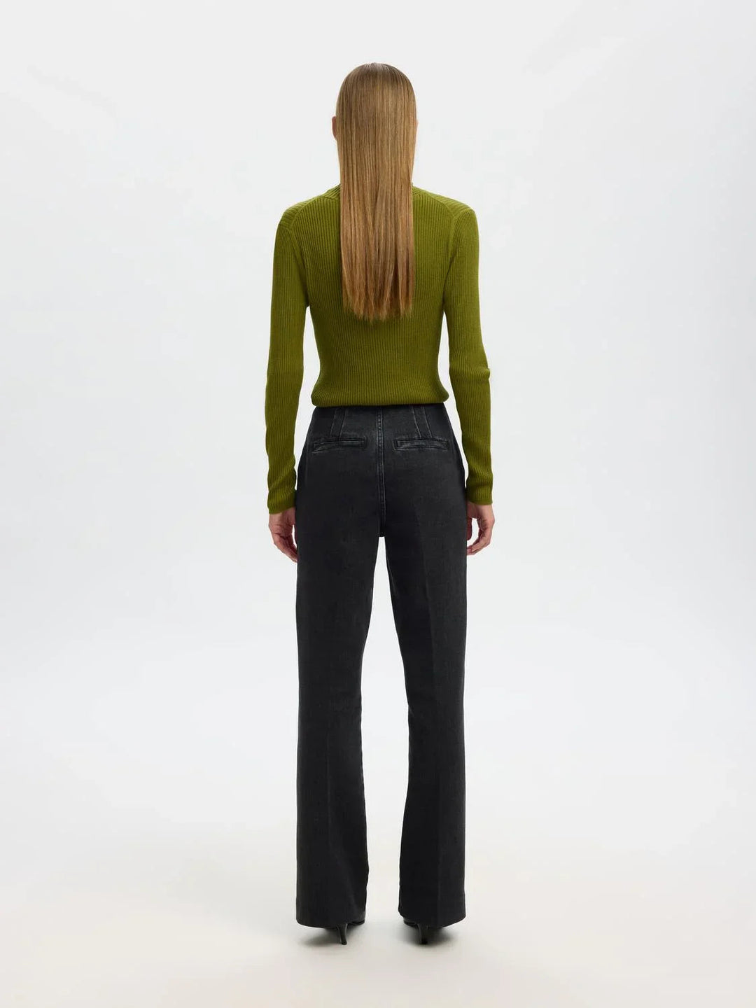 Selected Femme - Jeans - Black Denim - Julie-kori - Stilkompagniet.dk