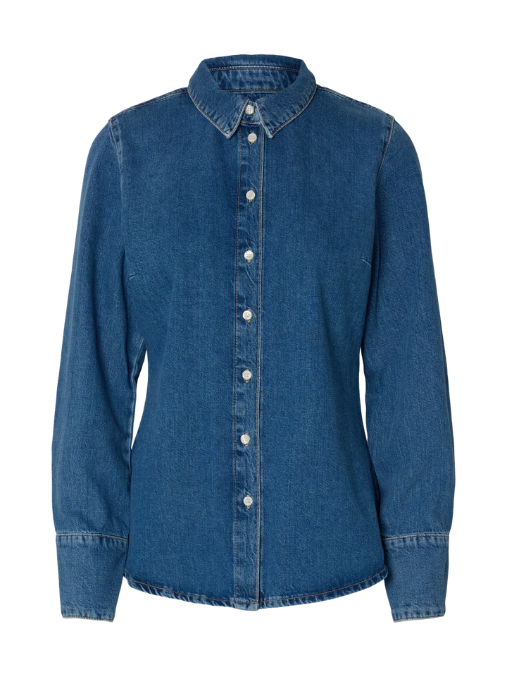 Selected Femme - Skjorte - Blue denim - Agathe