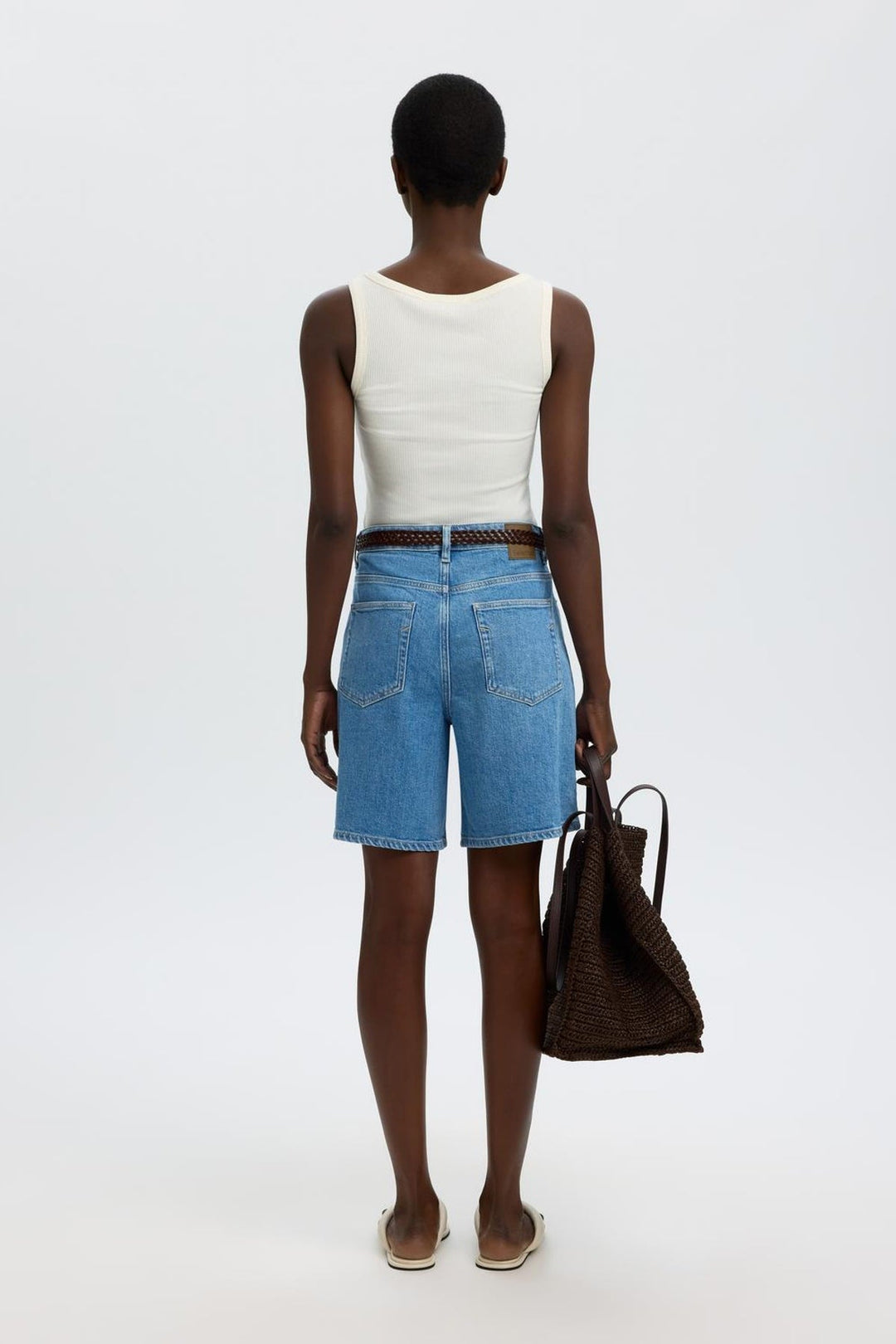 Selected Femme - Shorts - Light blue denim - Slfwide Merle
