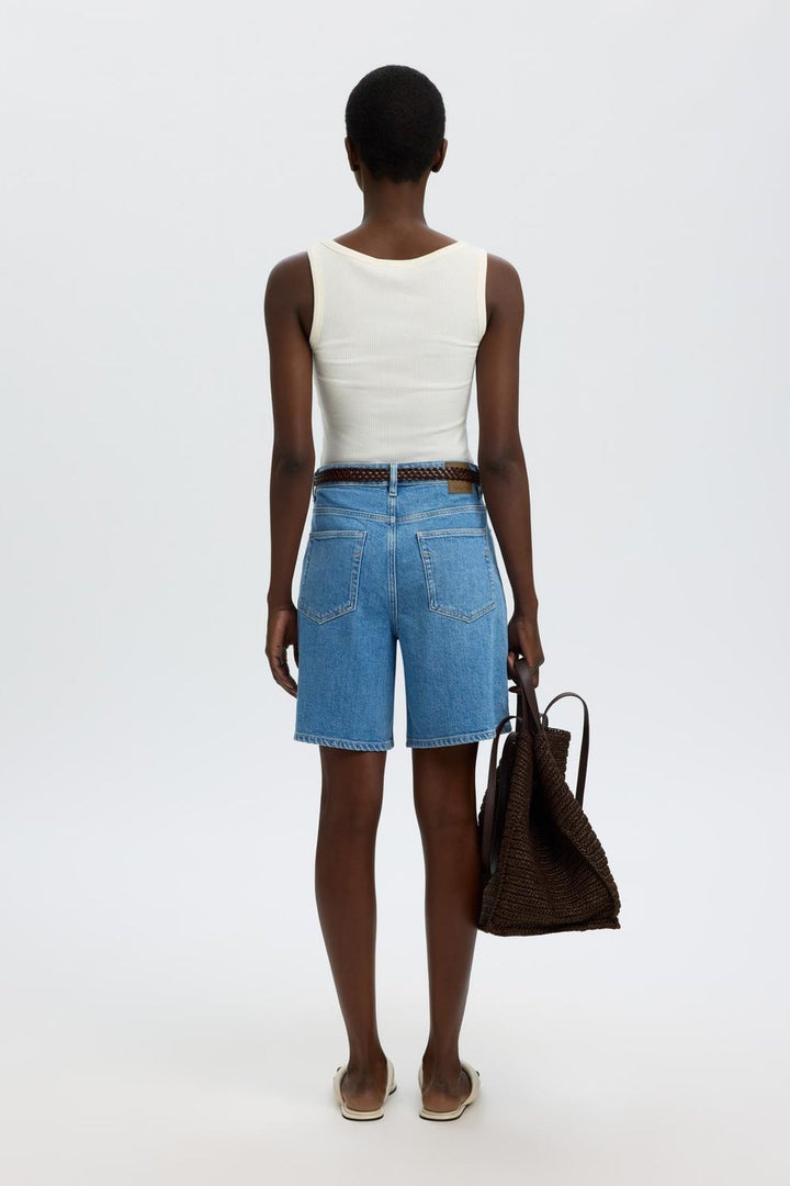 Selected Femme - Shorts - Light blue denim - Slfwide Merle