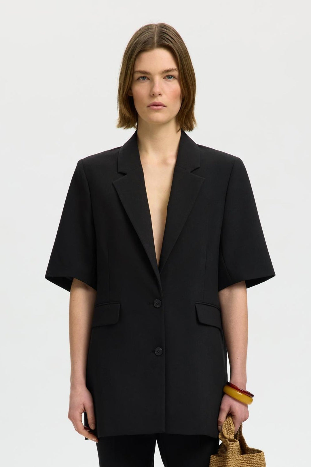 Selected Femme - Blazer - Black - Kortærmet Rita