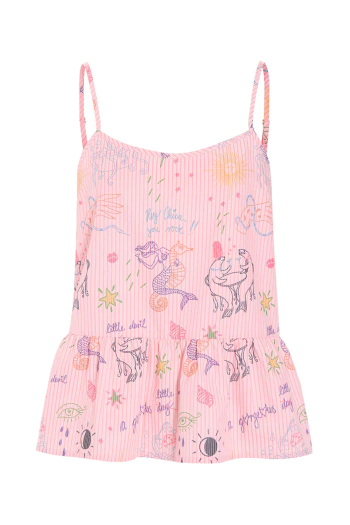 Hunkøn - Top - Pink Sea - Zoe Top