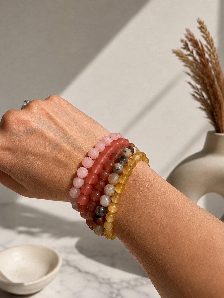 Andcopenhagen Jewelry - Armbånd - Pink kalcedon - Tora