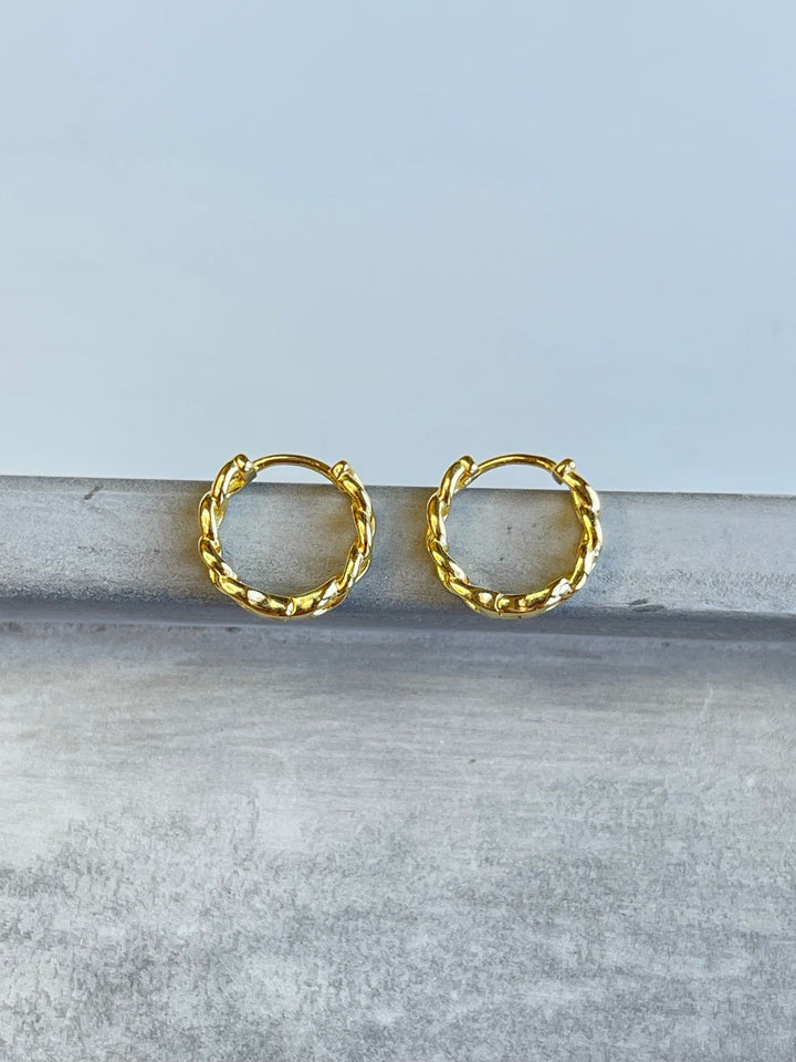 Andcopenhagen Jewelry - Øreringe hoops - 18 karat Guldbelagt 925 sterlingsølv - Bine