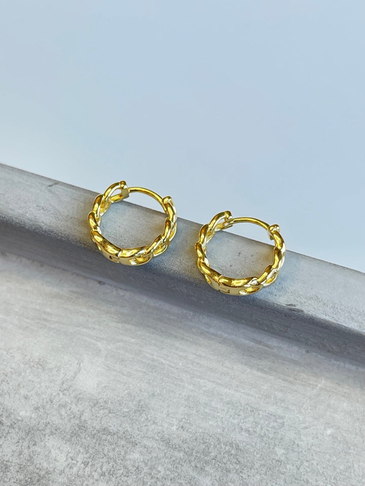 Andcopenhagen Jewelry - Øreringe hoops - 18 karat Guldbelagt 925 sterlingsølv - Bine