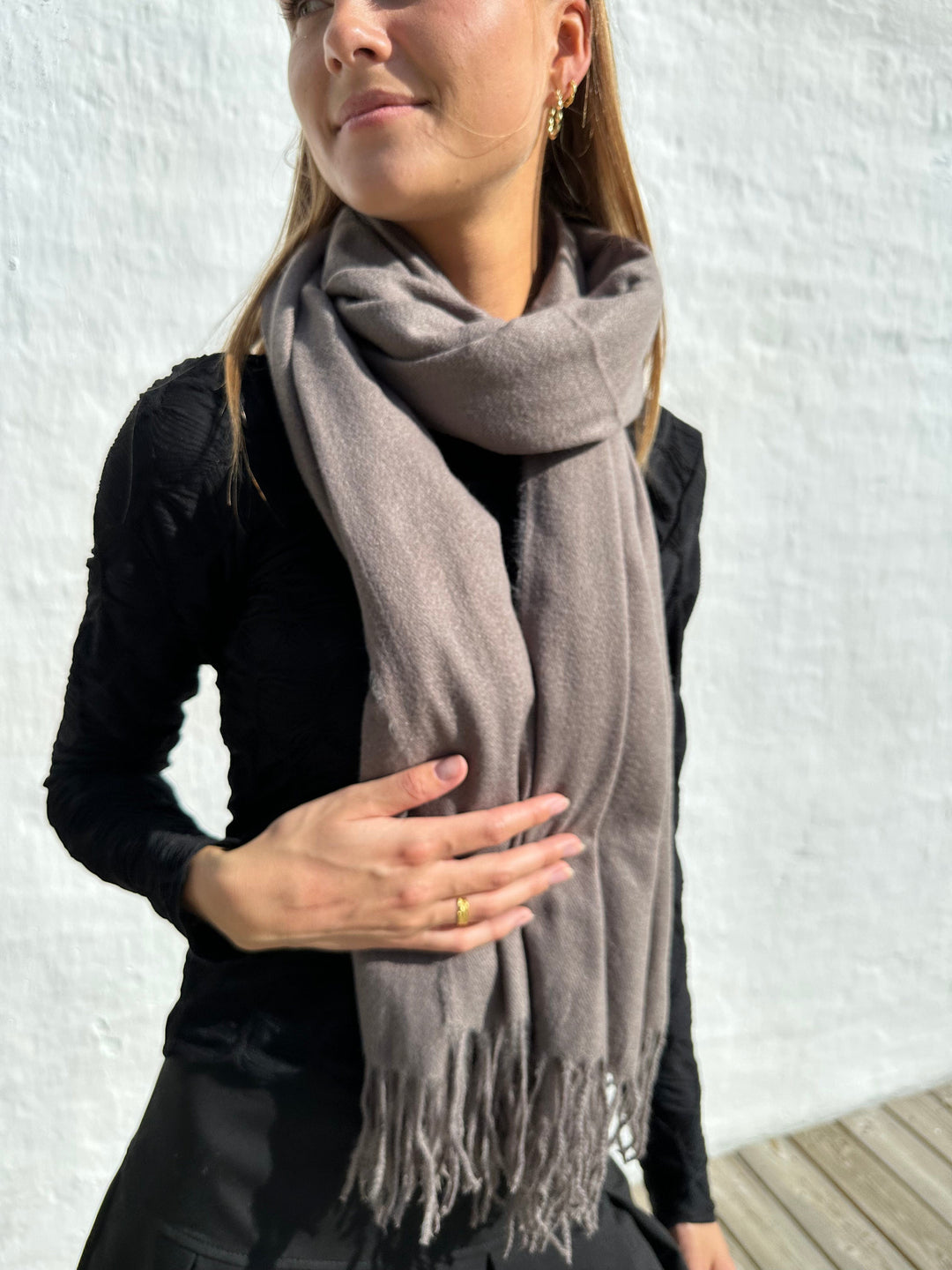 Andcopenhagen Basics - 70 % Cashmere Tørklæde Dark coffee - Yana