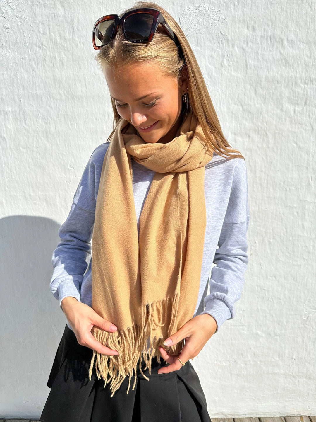 Andcopenhagen Basics - Cashmeretørklæde - 70% cashmere tørklæde - Camel - Yana