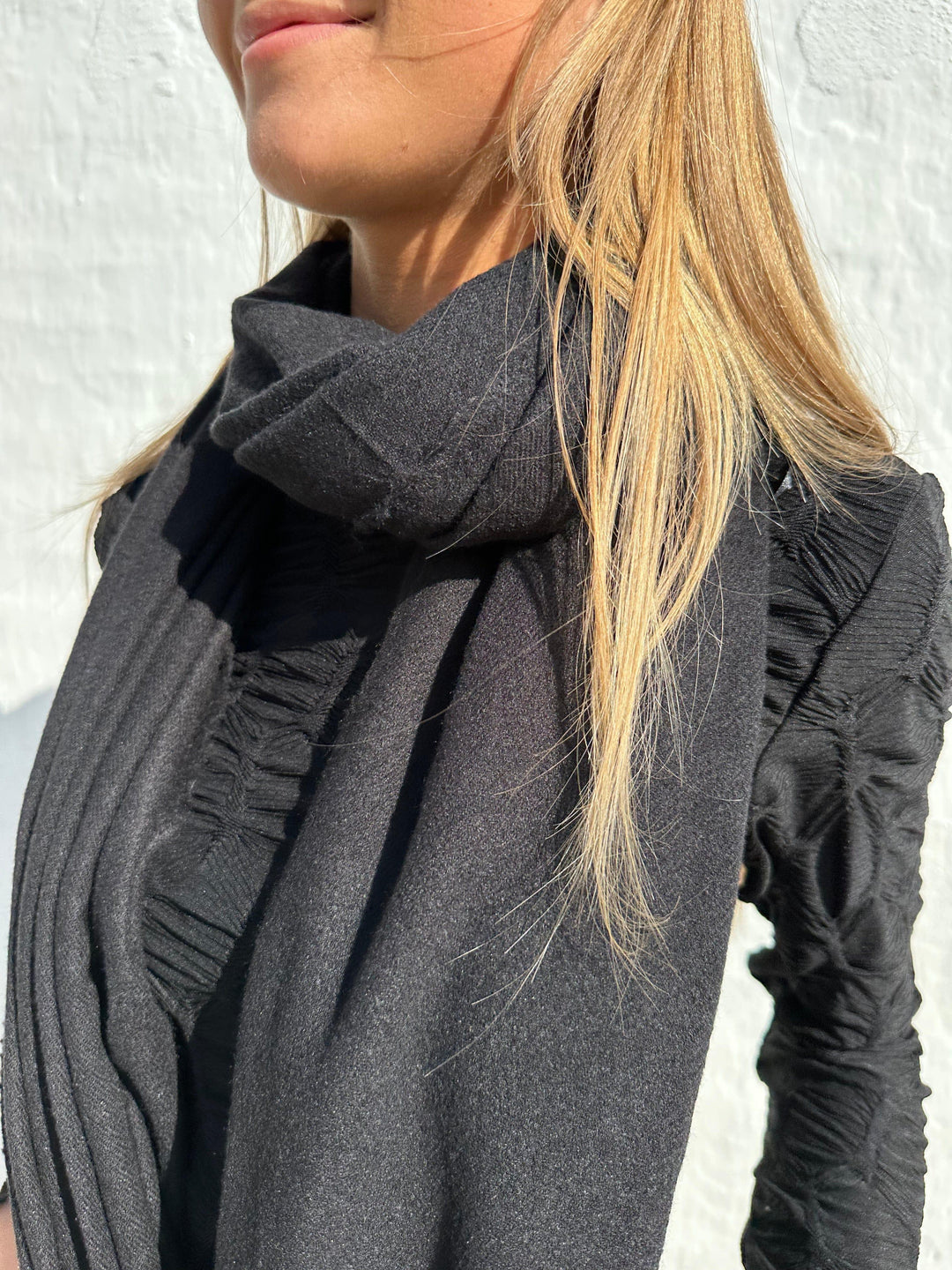 Andcopenhagen Basics - Cashmeretørklæde sort - 70% cashmere - Yana