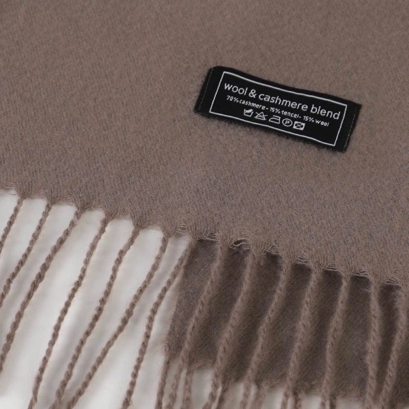 Andcopenhagen cashmeretørklæder Andcopenhagen - Cashmeretørklæde Dark Coffee - 70% cashmere tørklæde