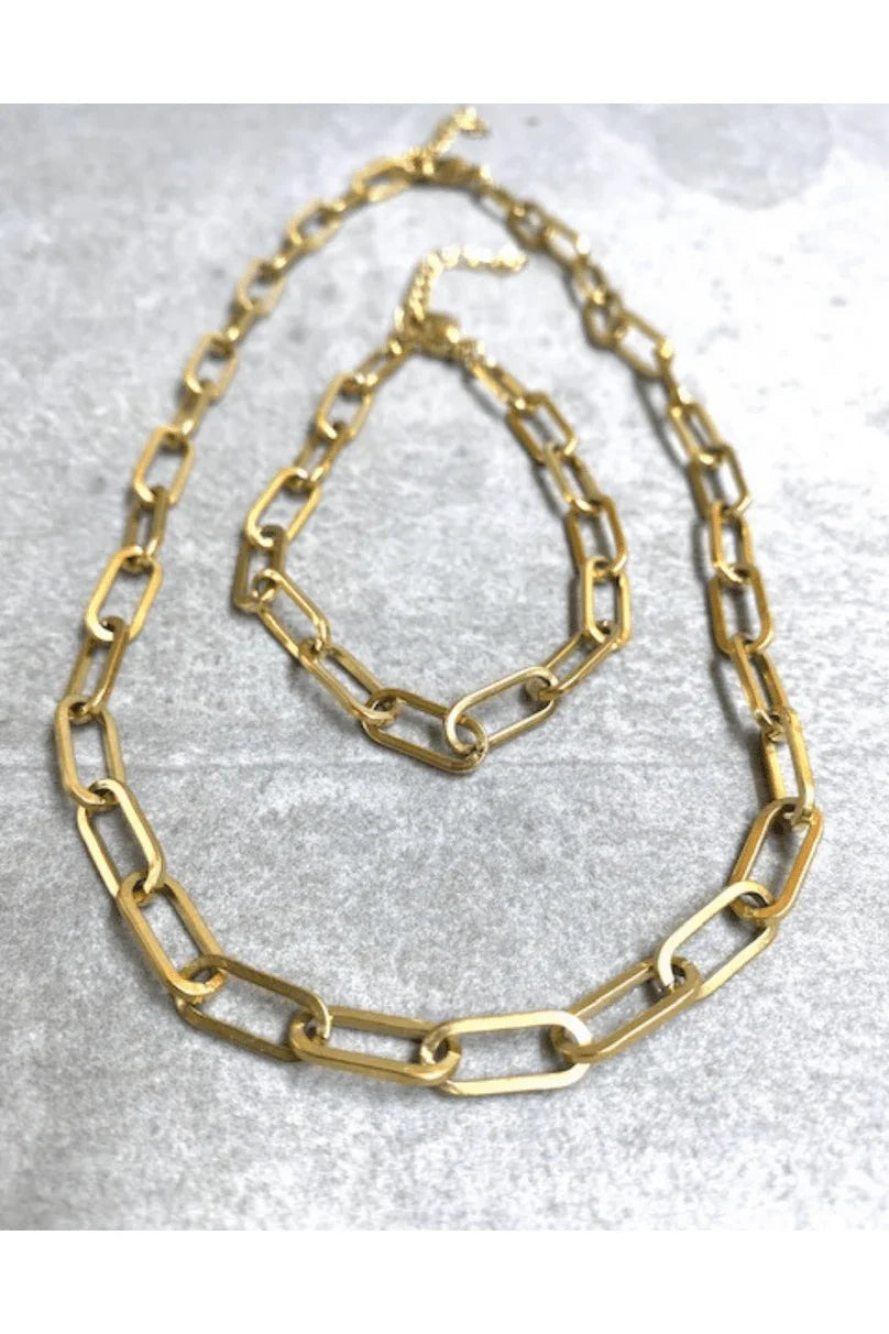 Andcopenhagen Jewelry - Armbånd - 18 karat guldbelagt  - Chunky chain Sanni