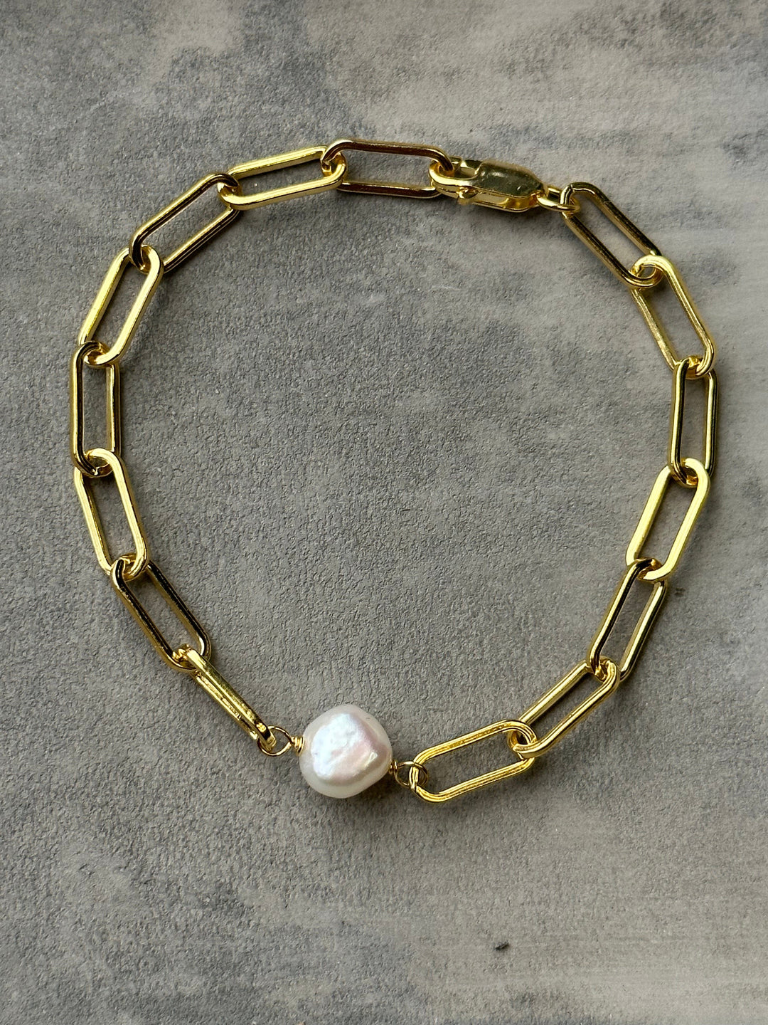 Andcopenhagen  Jewelry - Armbånd - 18 karat guldbelagt - Sanni Chunky Pearl chain