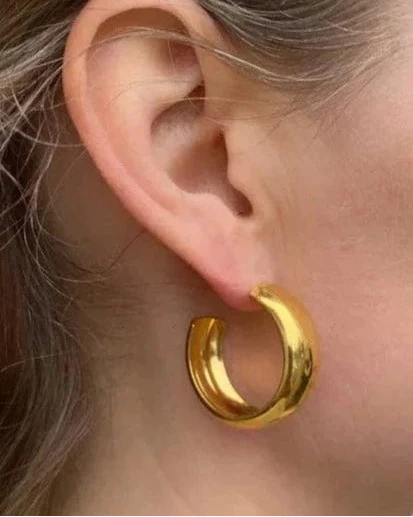 Andcopenhagen Accessories Andcopenhagen - Cindy big Hoops - Guldbelagte øreringe