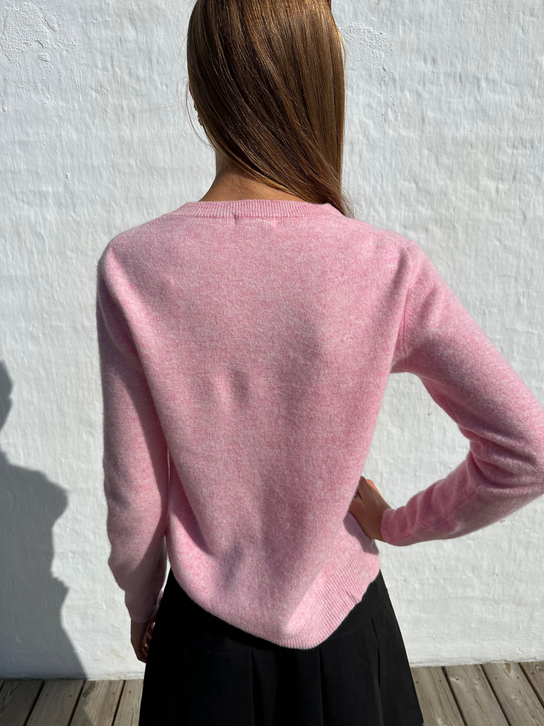 Andcopenhagen Cashmerebluser Andcopenhagen - Classic Cashmere Pink Melange - 80% cashmere strik