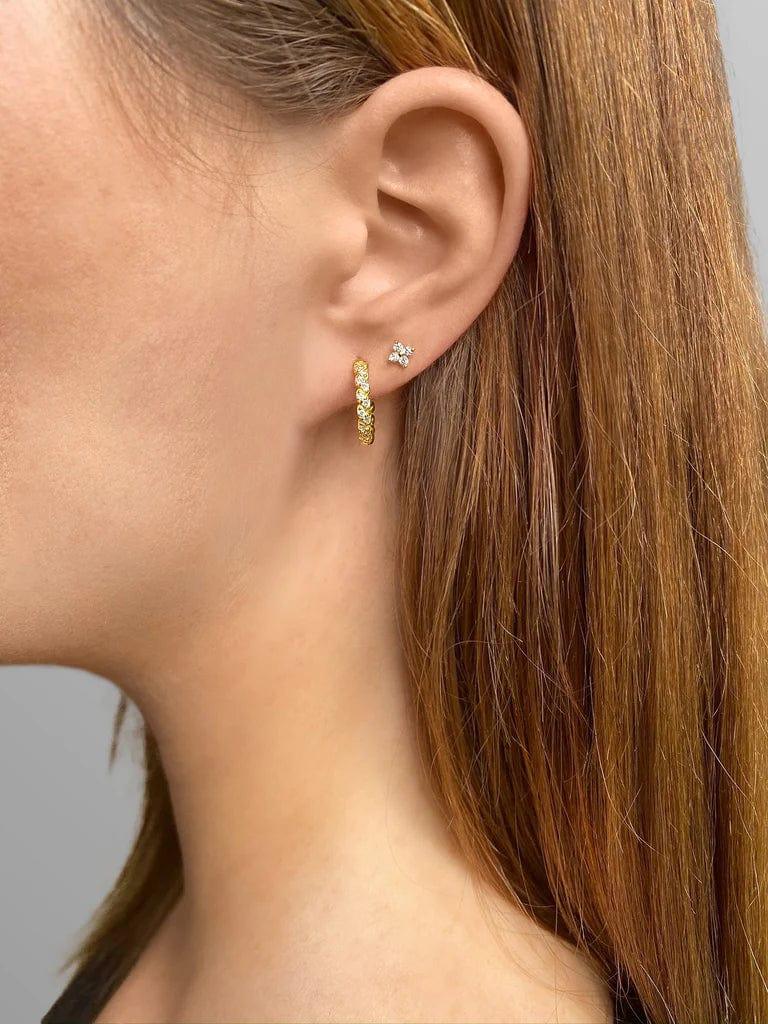 Andcopenhagen Jewelry - Øreringe studs - 18 karat guldbelagt 925 sterlingsølv- Flower