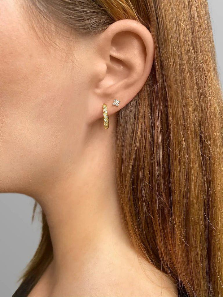 Andcopenhagen Jewelry - Øreringe studs - 18 karat guldbelagt 925 sterlingsølv- Flower