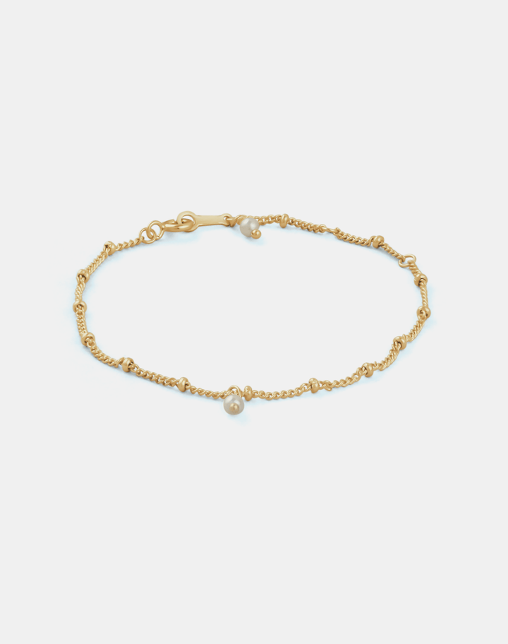 Andcopenhagen Guldarmbånd Gold-plated Andcopenhagen - Simple Pearl bracelet - guldbelagt armbånd