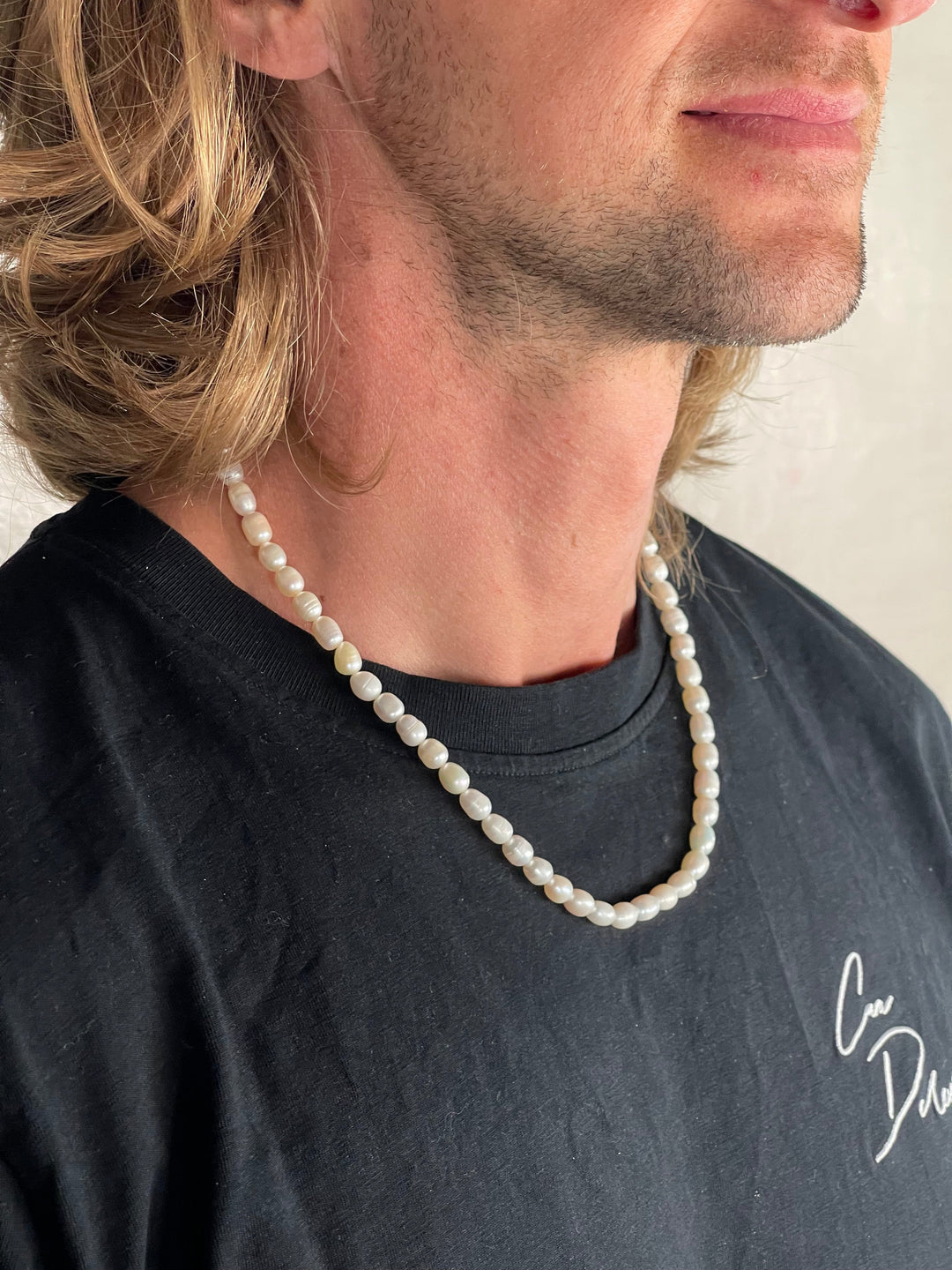Andcopenhagen Guldhalskæder Andcopenhagen - Mana Long Perle halskæde - Perlekæde til mænd