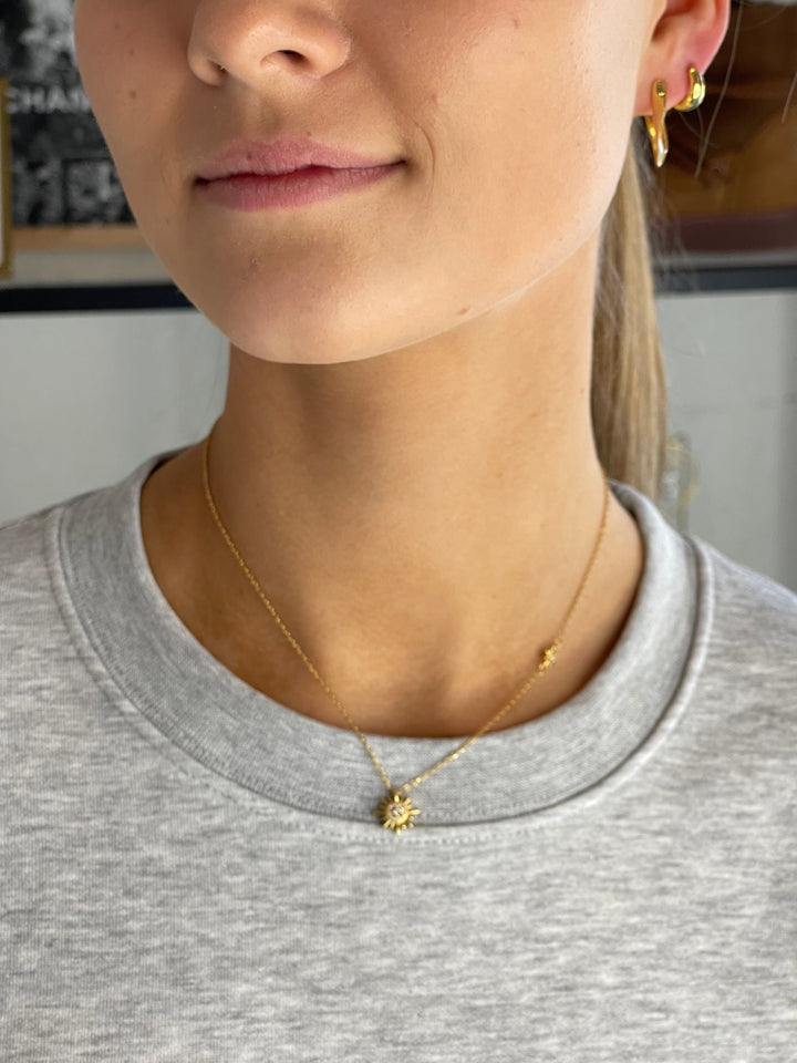 Andcopenhagen Guldhalskæder Gold-plated Dawn halskæde med stjerne vedhæng