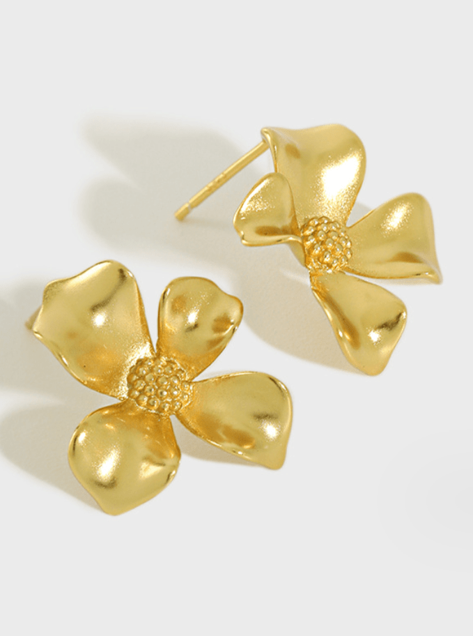 Andcopenhagen Guldøreringe Blomster øreringe - 18 karat guldbelagt - Anemone - Andcopenhagen