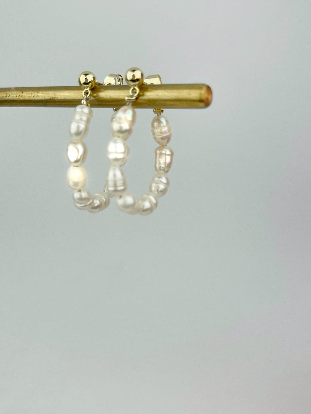 Andcopenhagen Guldøreringe Gold-plated Andcopenhagen - Ava perle øreringe - 18 karat guldbelagt