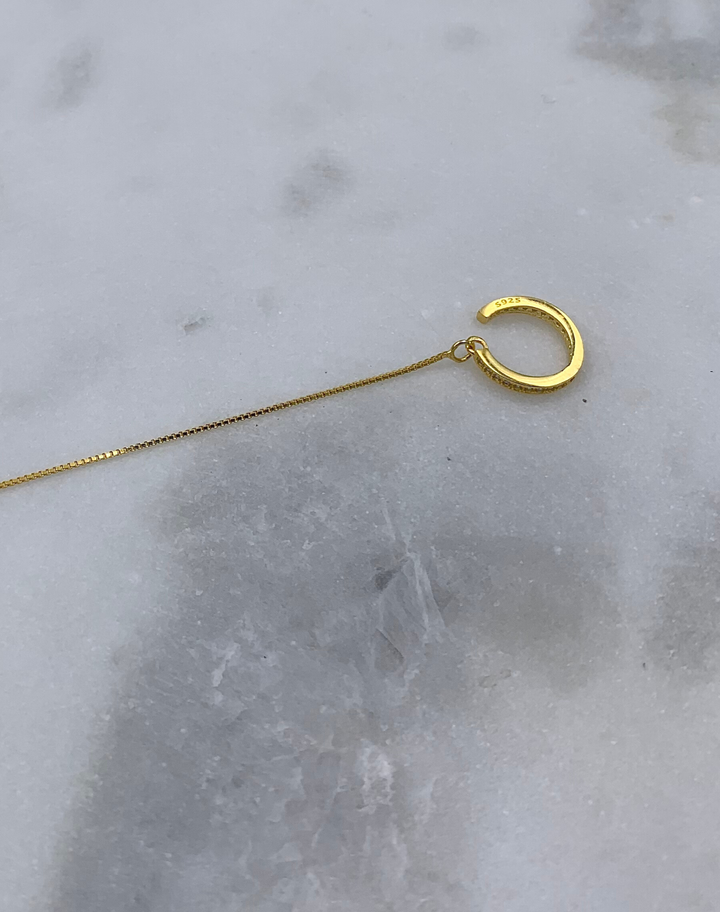 Andcopenhagen Guldøreringe Gold-plated Andcopenhagen - Simple cuff string - Guldbelagte øreringe