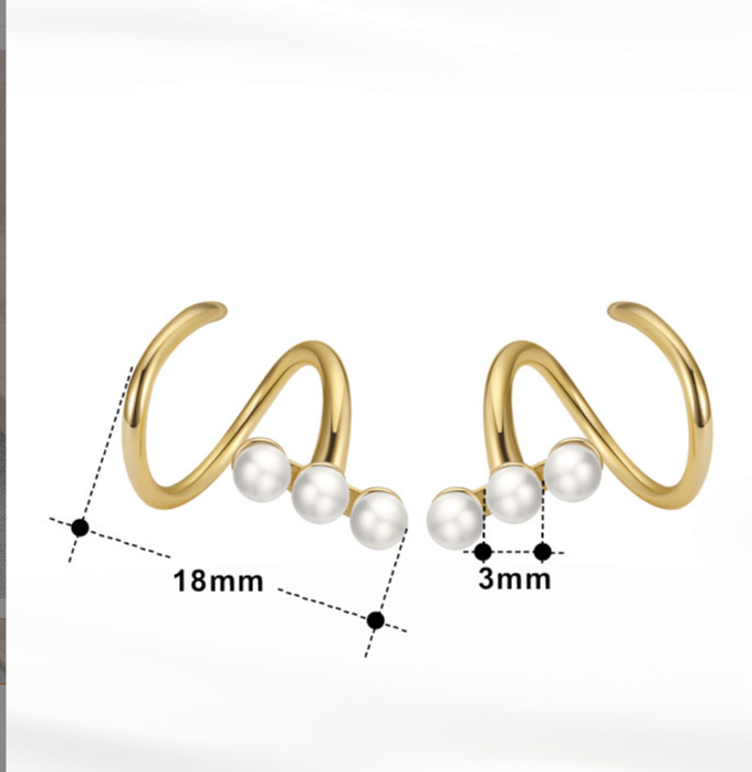 Andcopenhagen Guldøreringe Simone perle øreringe - 18 karat guldbelagt