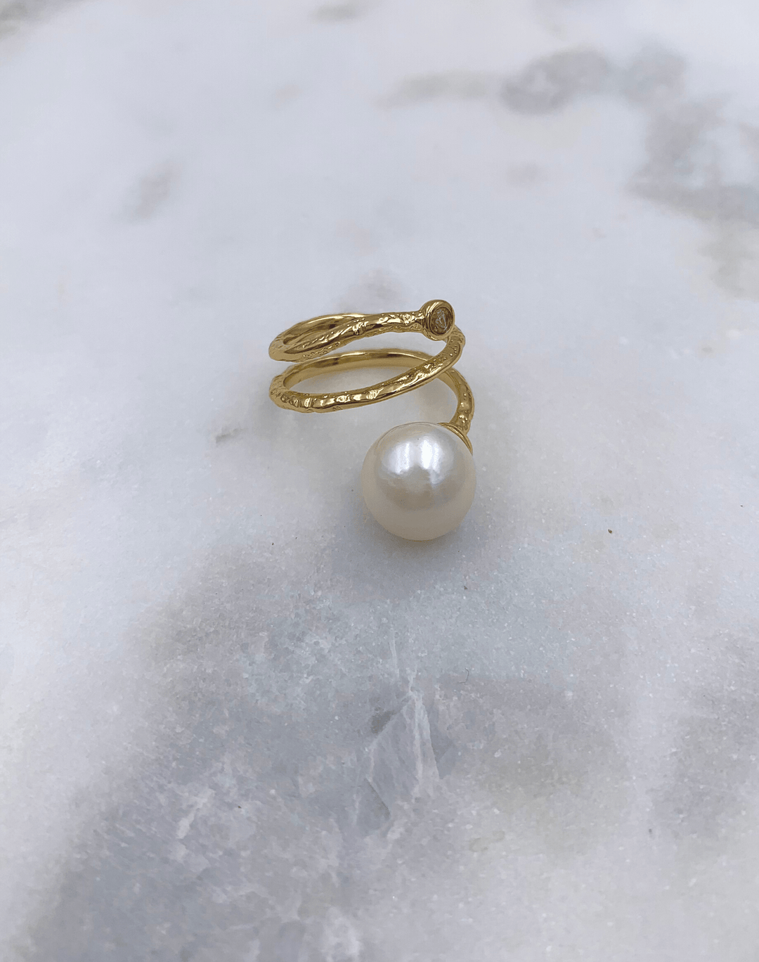 Andcopenhagen Guldringe Andcopenhagen - Perle ring guld - guldbelagt med ferskvandsperle
