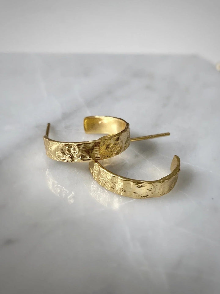 Andcopenhagen Jewelry - Øreringe hoops - 18 karat guldbelagte 925 sterlingsølv - Isobel
