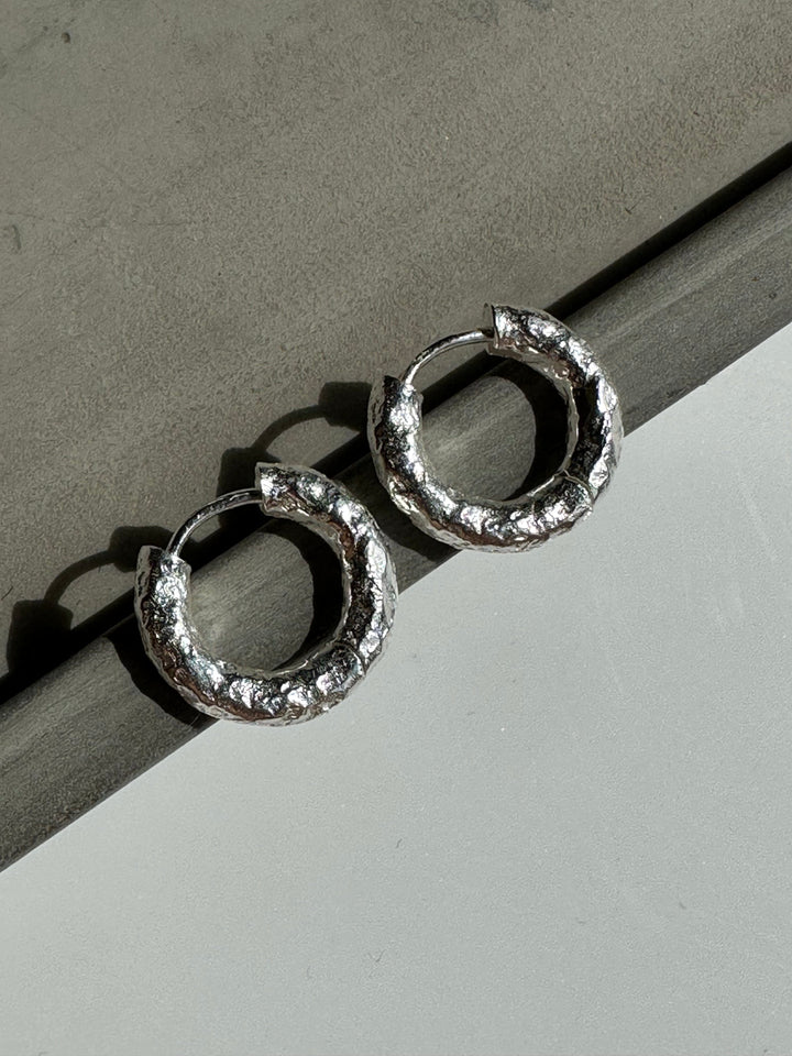 Andcopenhagen Smykker Andcopenhagen - Nina chunky hoops - Sølv øreringe