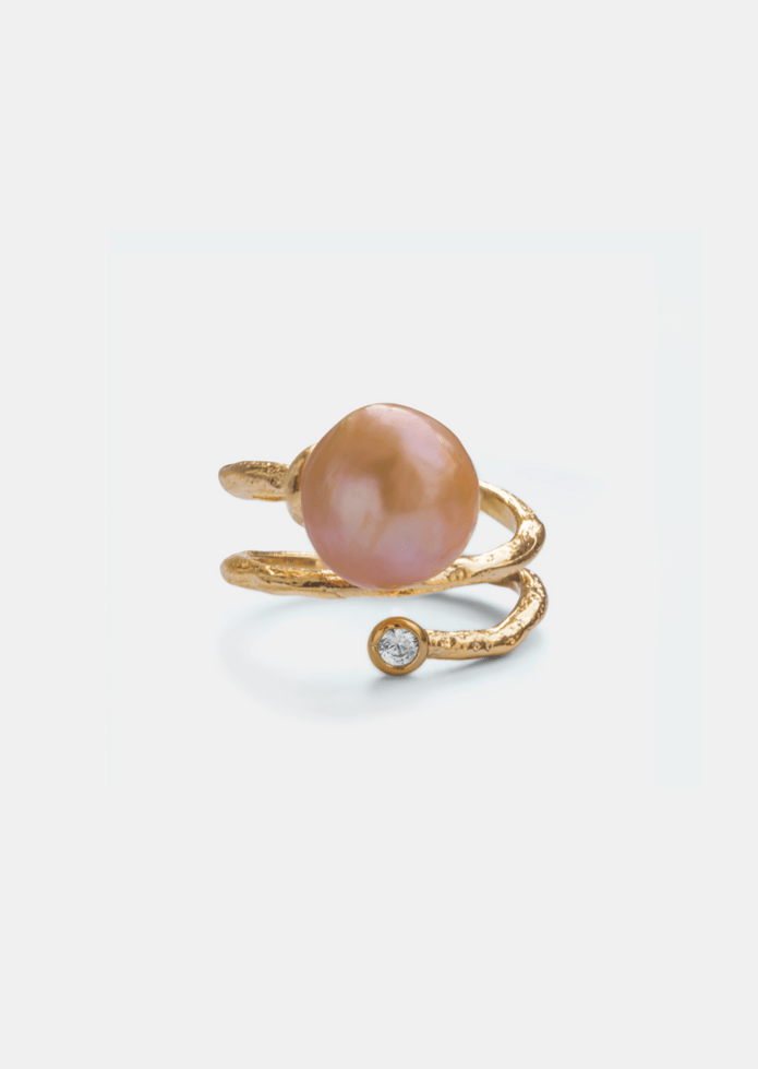 Andcopenhagen Smykker Andcopenhagen - Rose Pearl guldbelagt Ring