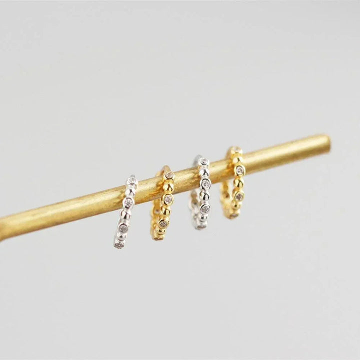 Andcopenhagen Jewelry - Øreringe hoops - 18 karat guldbelagt 925 sterlingsølv - Mille Shiny Dot