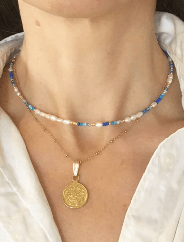Andcopenhagen Smykker Andcopenhagen - Amaya perle halskæde - Ferskvands og Glas perler