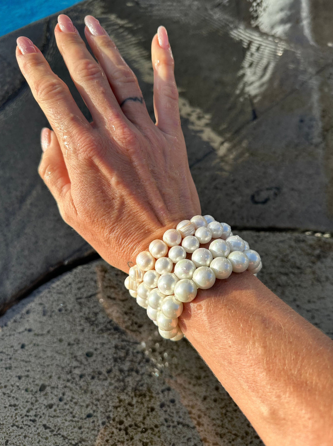 Andcopenhagen Smykker Chunky Pearl armbånd - Ferskvands perler - Andcopenhagen