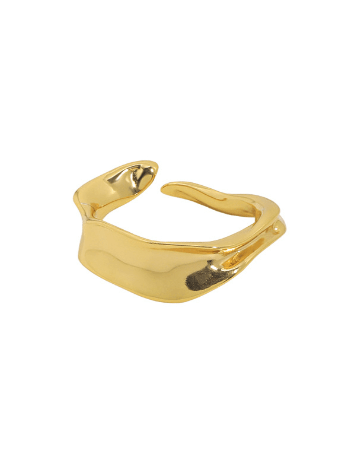 Andcopenhagen Smykker Rustik ring - Vilja 18 karat guldbelagt - Andcopenhagen